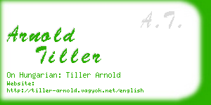 arnold tiller business card